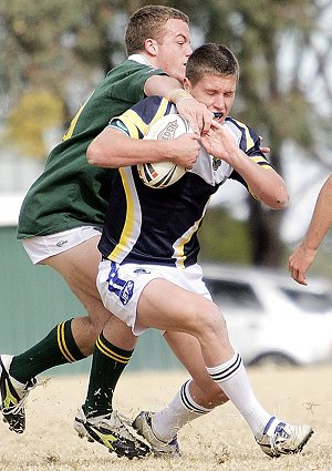 Nick Ehsman shakes off the defence.