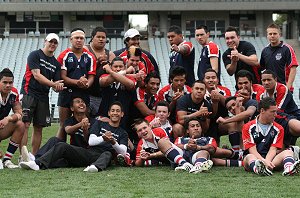 Sarah Redfern High School after last years Unicersity Shield Grand Final against Farrer M Ag HS (Photo : ourfooty media) 