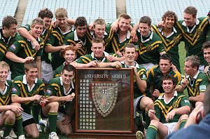 FARRER MAHS Opens Rugby League team with this years University Shield (Photo's : ourfooty media)