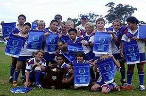 State champions: Sydney East under-11 rugby league are joint state champions.