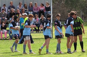 Aquinas College about to pack the scrum