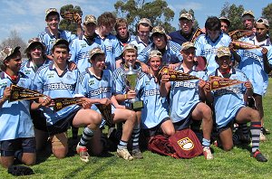 Red Bend Catholic College opens rugby league team with the CRL CUP & their pendants