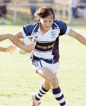 Kyle Philpott is one of the players coach Andrew Morton is expecting a big game from in tonight’s Hardy Shield grand final against Kildare Catholic College at Conolly Rugby Park. Picture: Brett Koschel