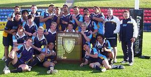 Westfields SHS win 2005 UNI SHIELD ( Photo : Westfield Sports and the 2005 Uni Shield - Westfields SHS )