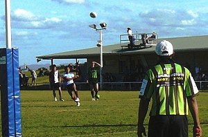 Marmin Barba converts the winning try in the  AA Cup NQ Semi-Final 2008