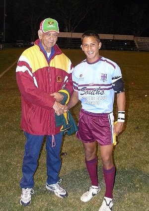 Alf Abdullah and Open Div 1 player of match Marmin Barba