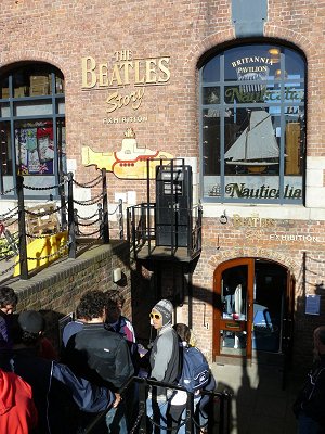 The boys line up for the Beatles Story