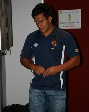 Troy Watene at the 2008 NRL Rookie Camp in Sydney (Photo : ourfooty media) 